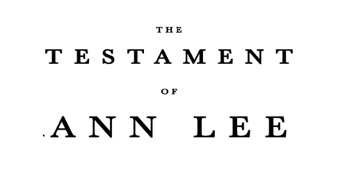 The Testament of Ann Lee title