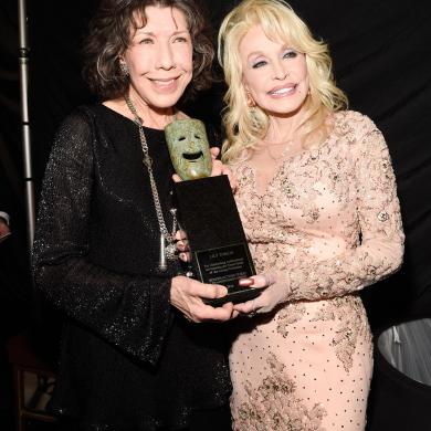 Backstage with Lily Tomlin and Dolly Parton at the 23rd Annual Actor Awards